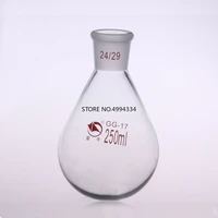 1pclot 25 2000ml rotary flask eggplant shaped glass spinner flask with glass stopcock joint