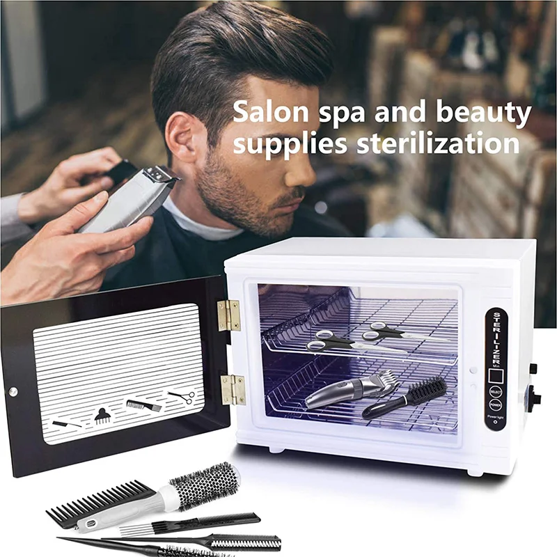 

UV Sterilizer Box Nail Manicure Tools Disinfection Cabinet Mini Ozone Ultraviolet Timer EU Sterilization Machine for Home Salon