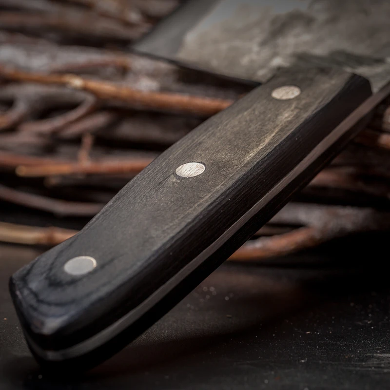 Ручная ковка маленький кухонный нож мясница из высокоуглеродистой стали острый