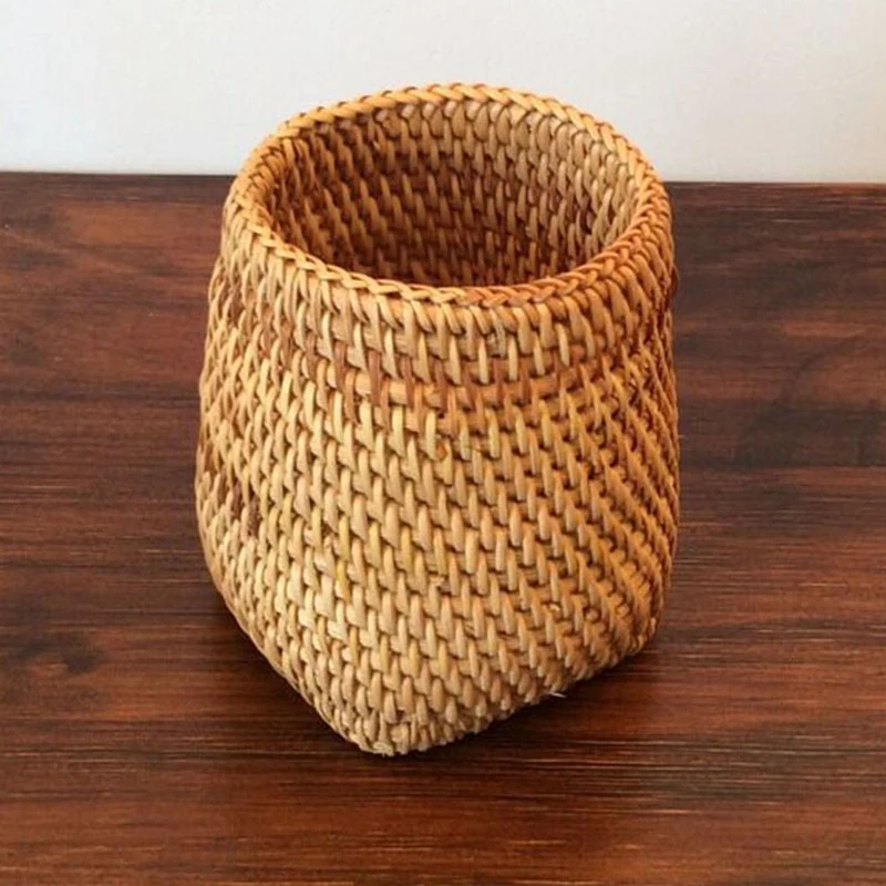 

Chopsticks Tube Shovel Spoons Bucket Rattan Dinner Knives Forks Tableware Storage Box Home Storage Baskets Organizer
