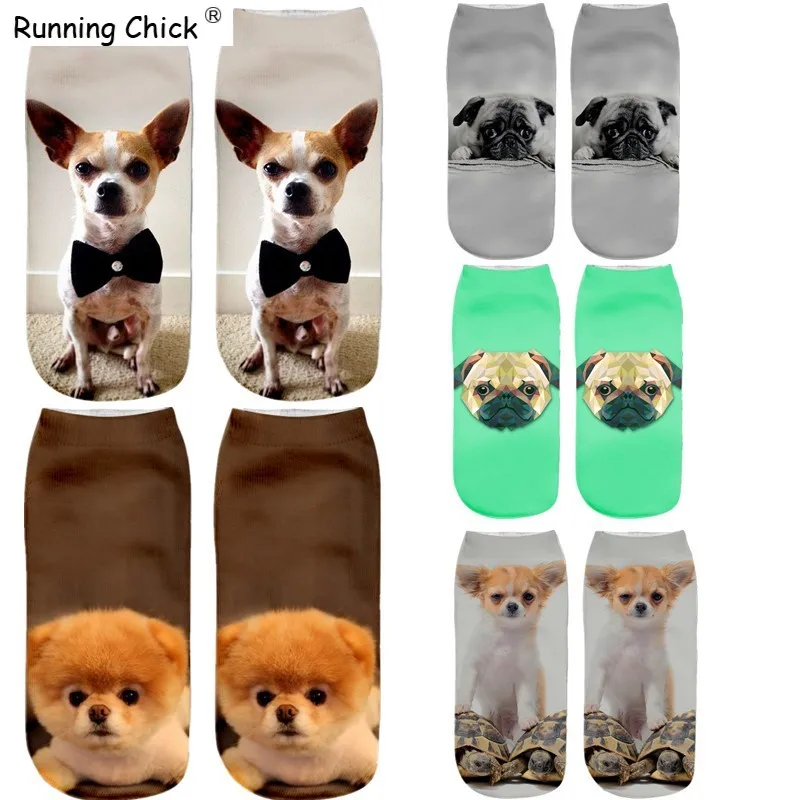 Детские носки с принтом животных для бега оптом|Носки-следки| |