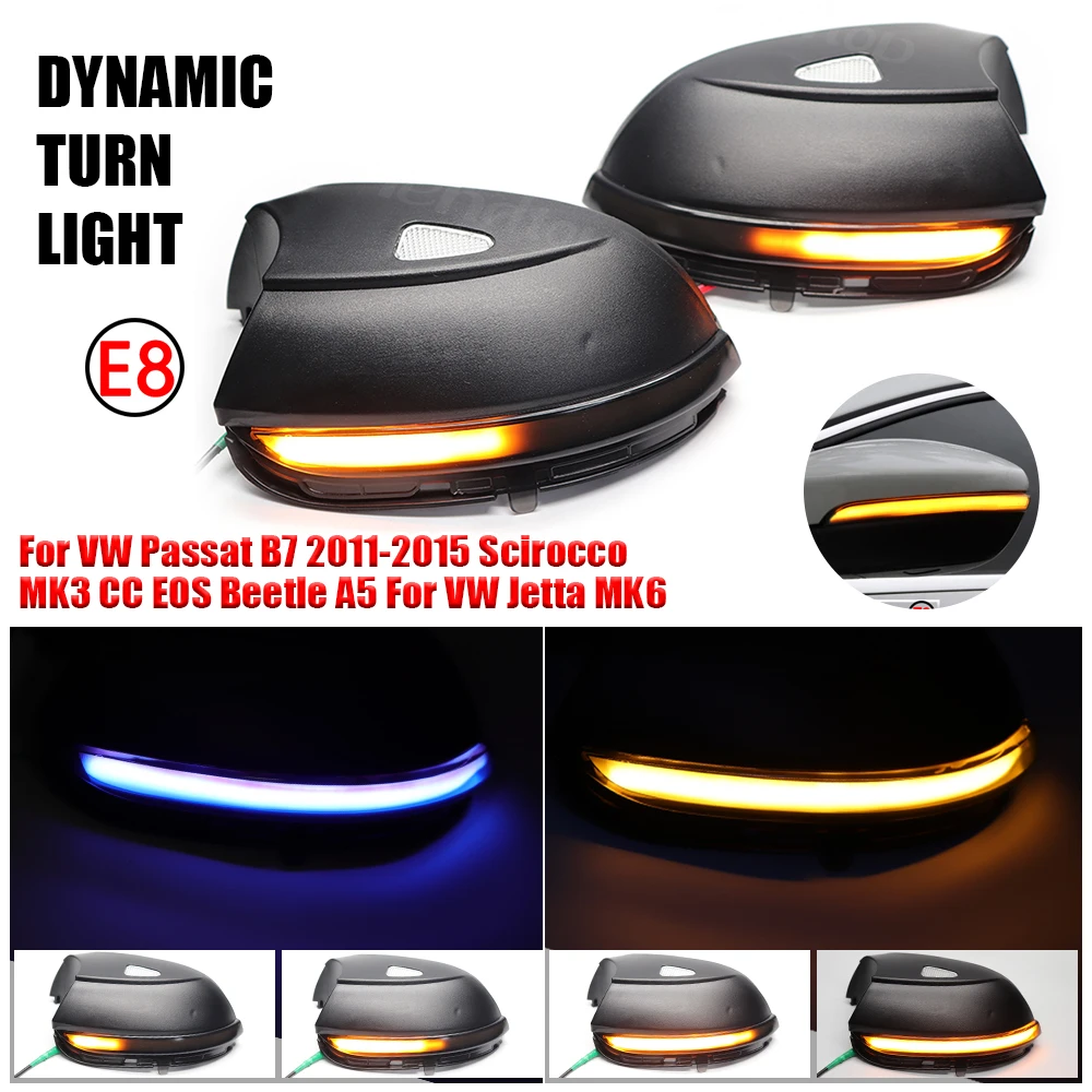 

Car Led For VW Passat B7 2011 2012 2013 2014 2015 Scirocco MK3 CC EOS Beetle A5 For VW Jetta MK6 Dynamic Turn Signal Lights
