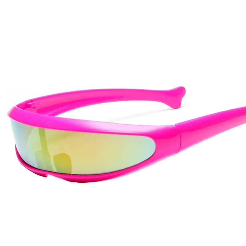 Футуристические узкие солнцезащитные очки cyclop цветные для косплея модные