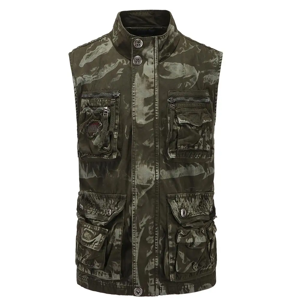 Мужская камуфляжная жилетка-карго осенняя мужская уличная жилетка для
