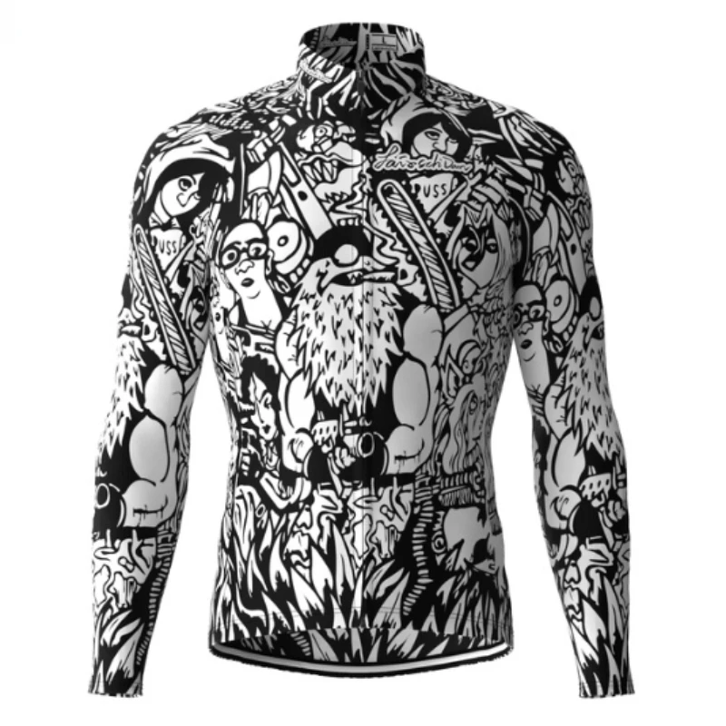 

Spring Mens Breathable Outdoor Bicycle Cycling Jersey Tops Maillot Ciclismo Bike Clothing MTB Shirt Cartoons Pattern Sportswear