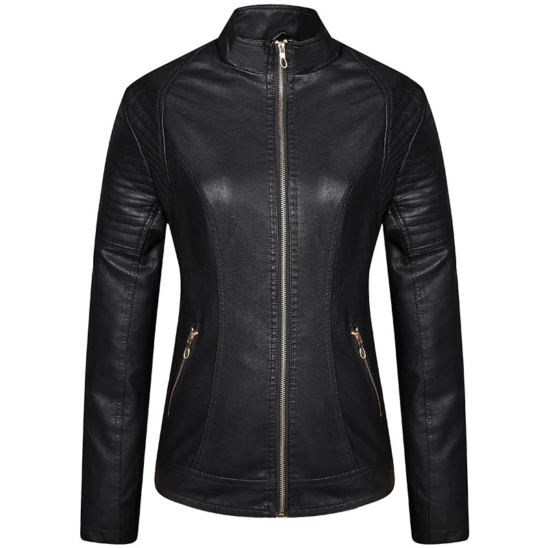 

Women's wear women's leather clothes loose version large Leather Jacket Women