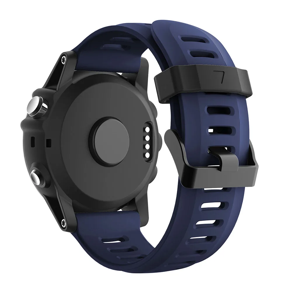Dark blue Yayuu мягкий силиконовый сменный ремешок для часов с инструментами для Garmin Fenix 3/Fenix 3 HR/Fenix 5X/5X Plus/D2 Delta PX/Descent MK1 - Цвет: Dark blue