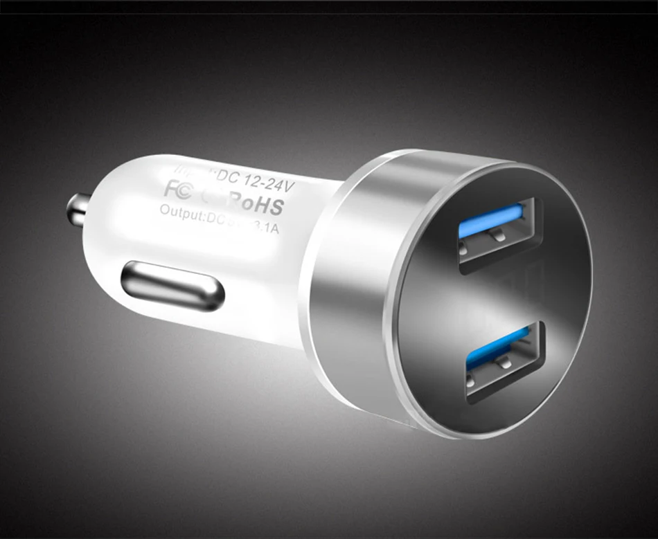 3.1A 5V двойной зарядное устройство USB с Отображение напряжения на светодиодном дисплее/текущий дисплей мобильного телефона автомобильное зарядное устройство для смартфона/планшета