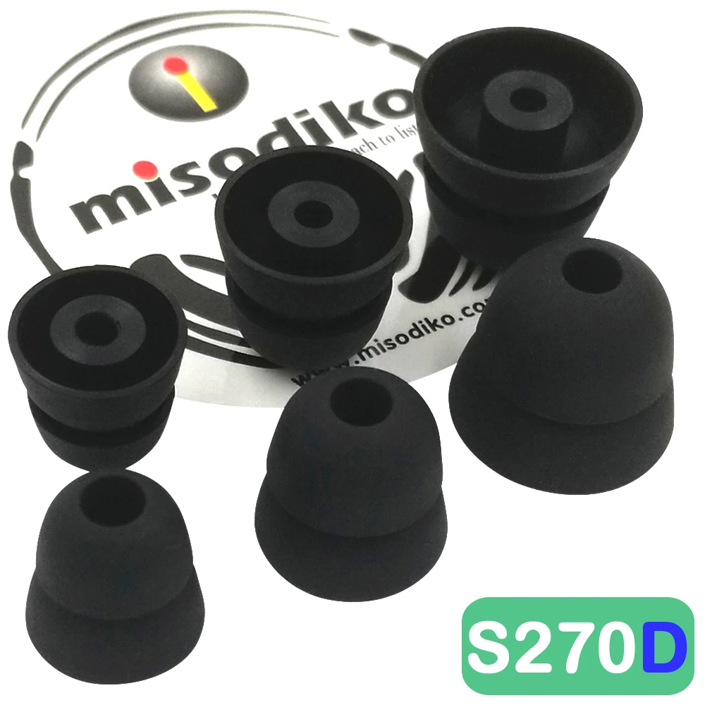 Силиконовые наушники misodiko S270D Для Shure SE215 SE315 SE535 SE425 SE846/ Etymotic ER4 HF5/ Klipsch R6i R6m S4i