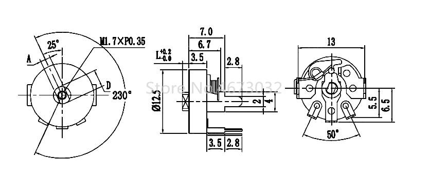 10 шт. 10K RV12 прямоугольный радиопотенциометр RV12MM B503 B103 B10K B50K мощность потенциометр