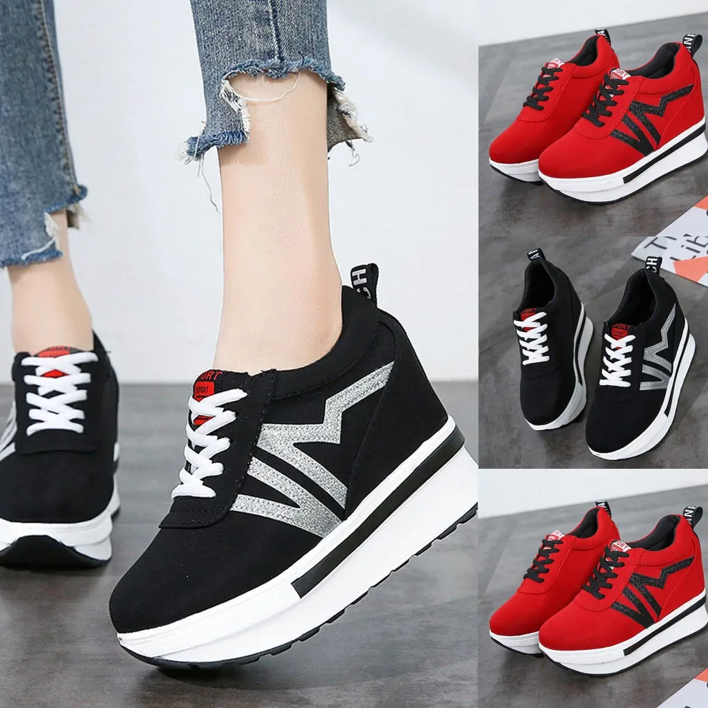 Женские парусиновые кроссовки на платформе повседневные холщовые танкетке # g3