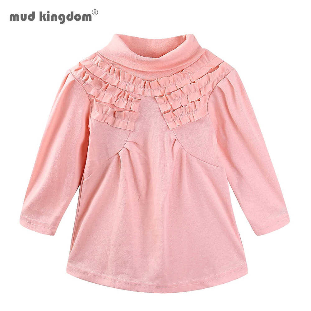 

Mudkingdom Little Girls Long Sleeve Children's T-shirt Bottoming Shirt Lace Long T-shirts Spring Autumn 2020 T-shirt