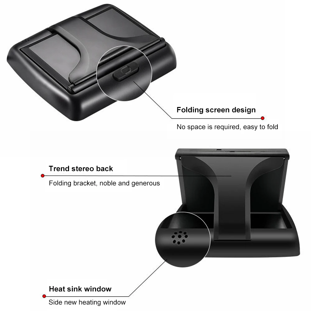 Jansite 4 3-дюймовый складной автомобильный монитор TFT ЖК-дисплей камеры обратная