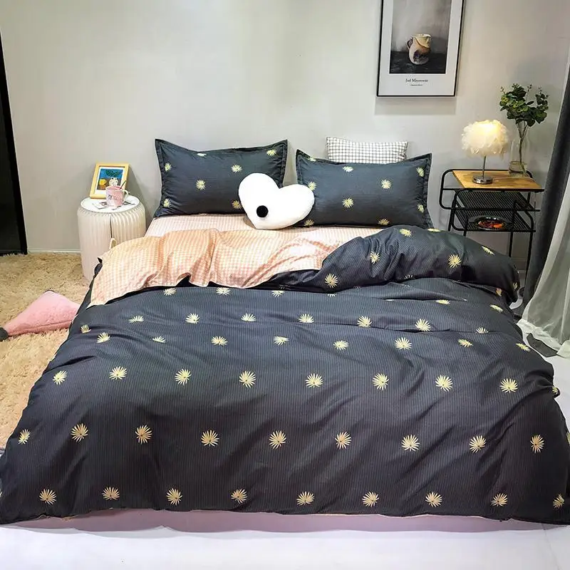 

Multicolor diamond lattice Classic bed linen bedding set duvet cover flat bed sheet pillowcase king queen full single size