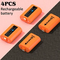 4pcs orange rechargeable battery pack for xbox one xbox one xs xbox elite controller