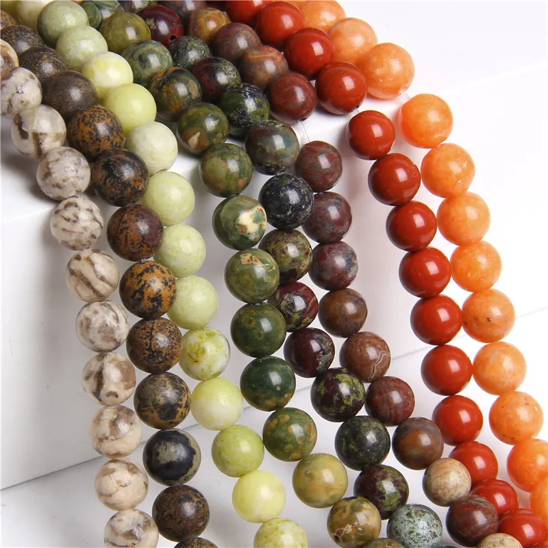 Бусины из натурального камня 6 мм 8 10 12 Агаты бирюзы незакрепленные бусины для