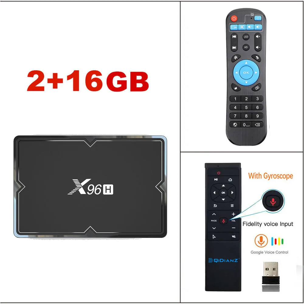 X96H Allwinner H603 чип 6K Android 9,0 ТВ коробка с двойной поддержкой HDMI wifi Bluetooth телеприставка PK X96MINI - Цвет: 2G16G voice control