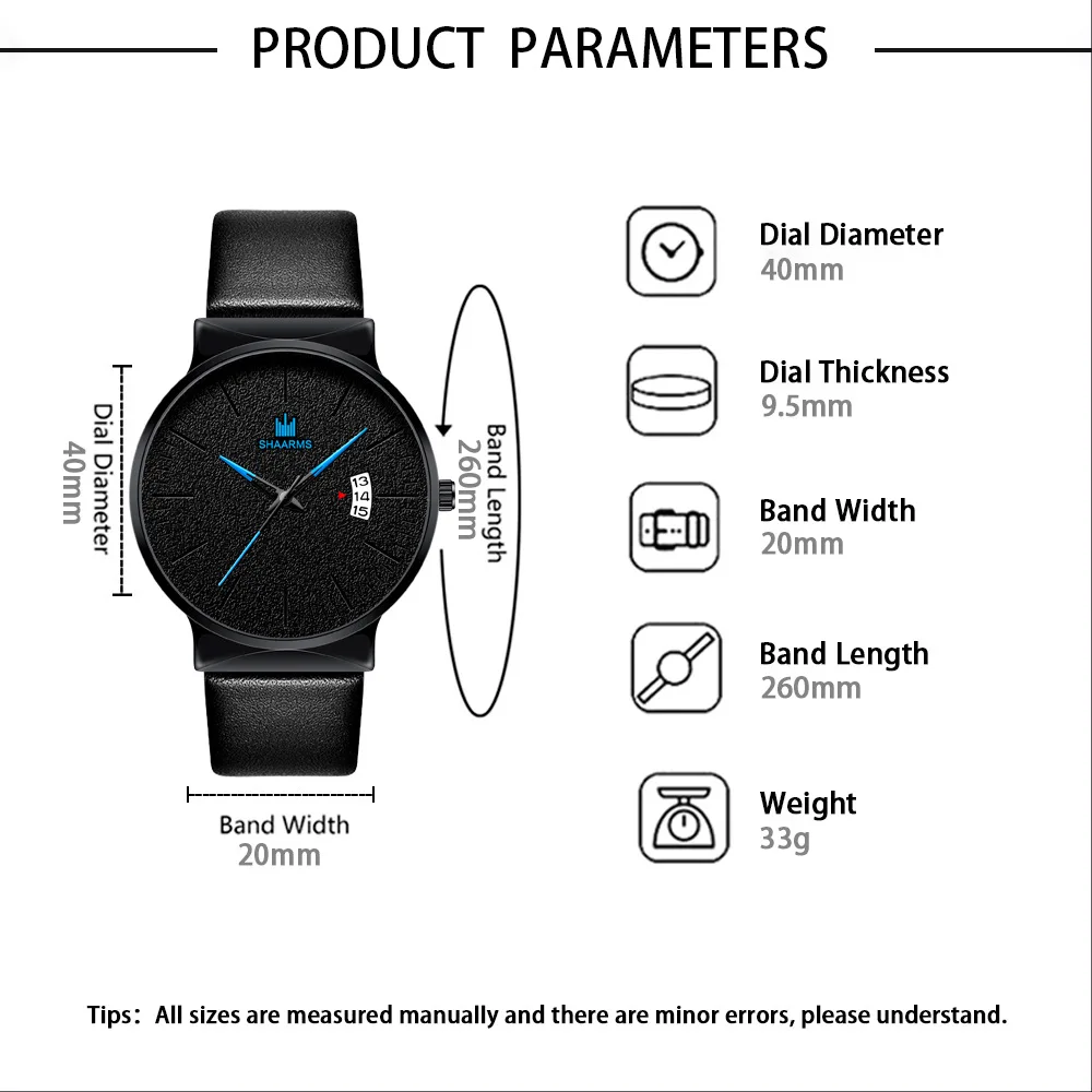 

Men's Watch 2019 New Fashion Rose Gold Dial Casual Wristwatch Leather Watchband Sport Watches relogio masculino