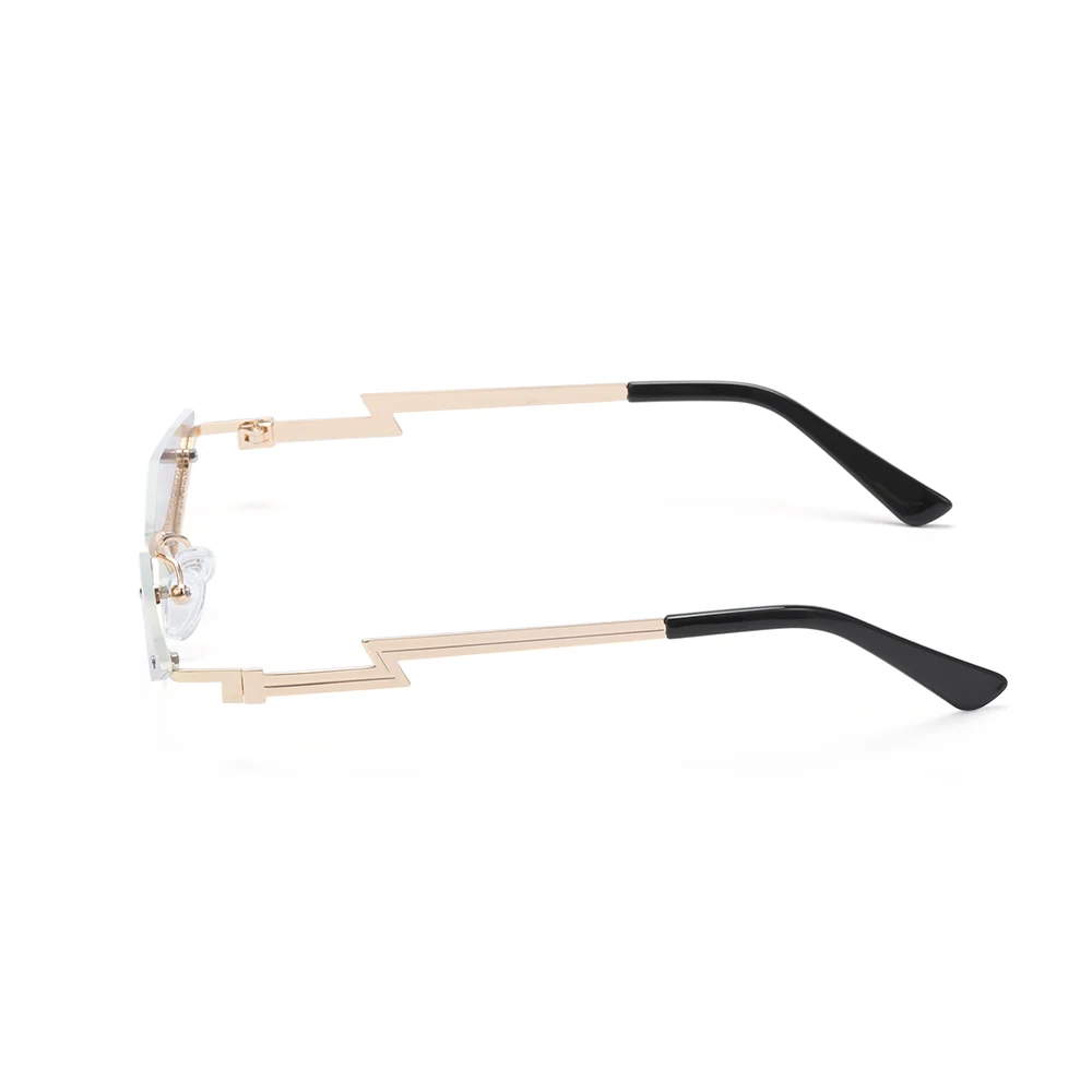 Женские солнцезащитные очки кошачий глаз без оправы в винтажном стиле с