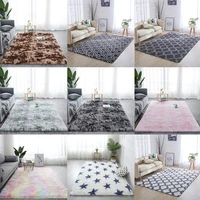 new shaggy tie dye carpet printed plush floor fluffy mats area rug living room mats 4040cm