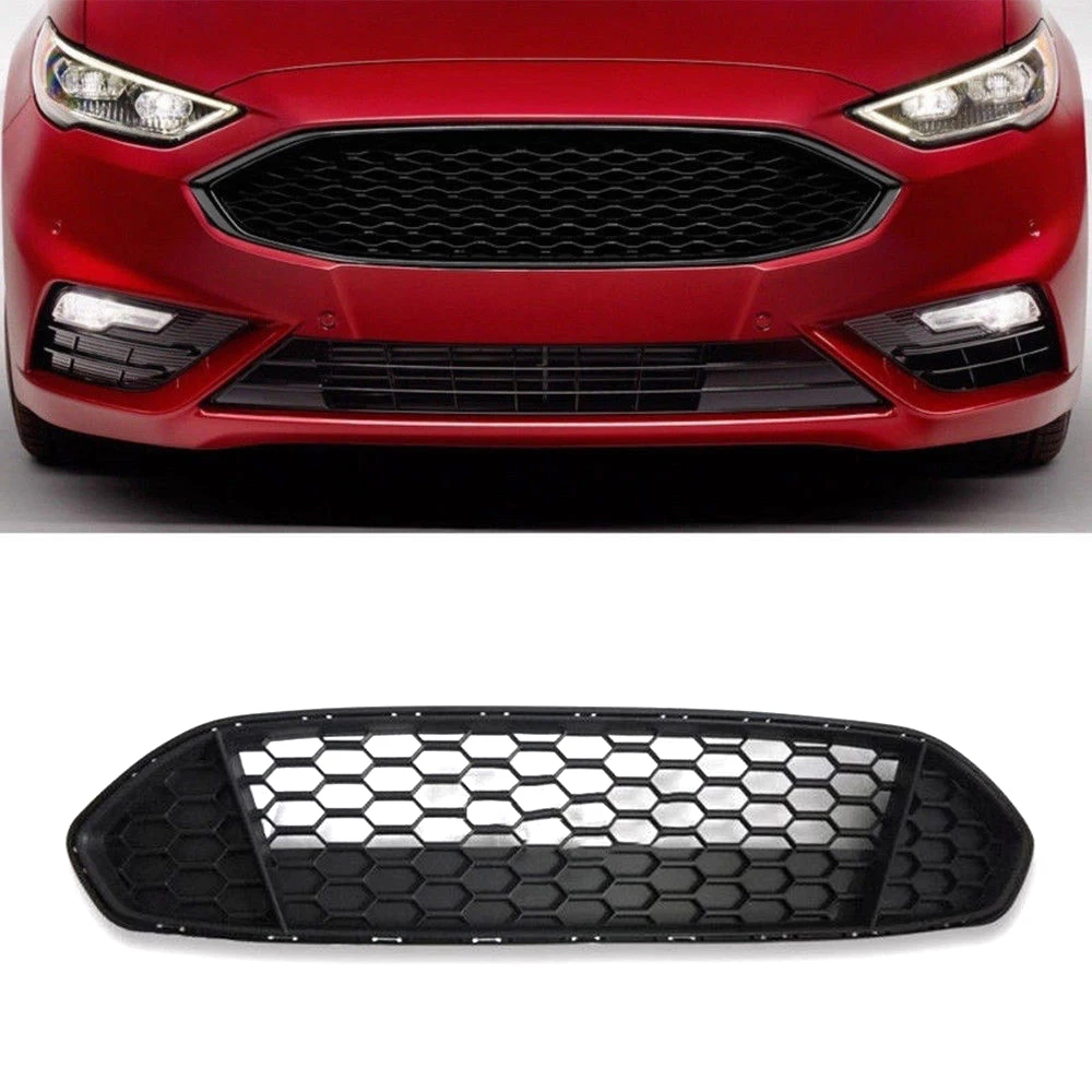 

Front Bumper Racing Grille For Ford Fusion Mondeo 2013 2014 2015 2016 Bezel Honeycomb Mesh Cover Black Car Styling