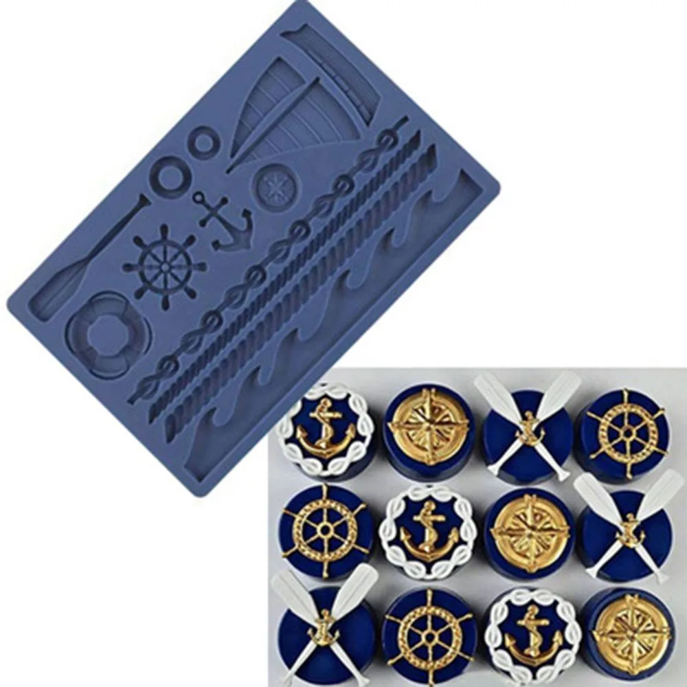 Женская якорная Парусная форма силиконовая для торта пищевого класса 3D модель