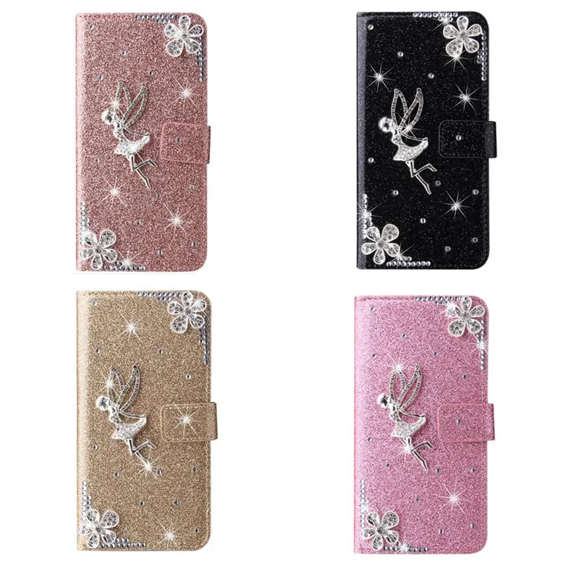 

Diamond Leather Wallet Flip Phone Case For Samsung S21 + S20 Ultra S10 Lite S9 S8 Plus S7 S6 Edge S5 A9 Star Lite J2 Pro J2 2018