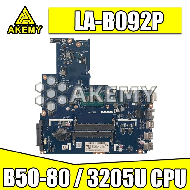 ZIWB2/ZIWB3/ZIWE1 LA B092P Rev: 3 0 материнская плата для For Lenovo B50 80 ноутбука (для процессора intel