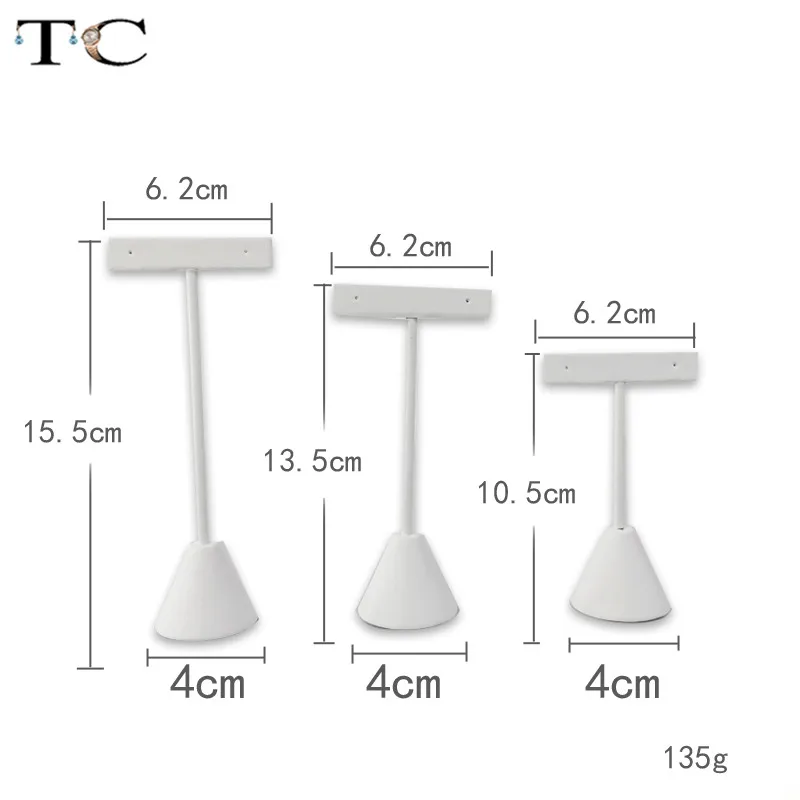 Высокое качество белый искусственная кожа (ПУ) серьги стойка с ювелирными