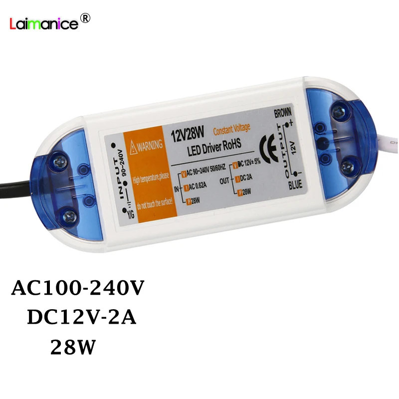 DC12V 18 Вт 36 72 100 Трансформаторы освещения высокое качество светодиодный драйвер