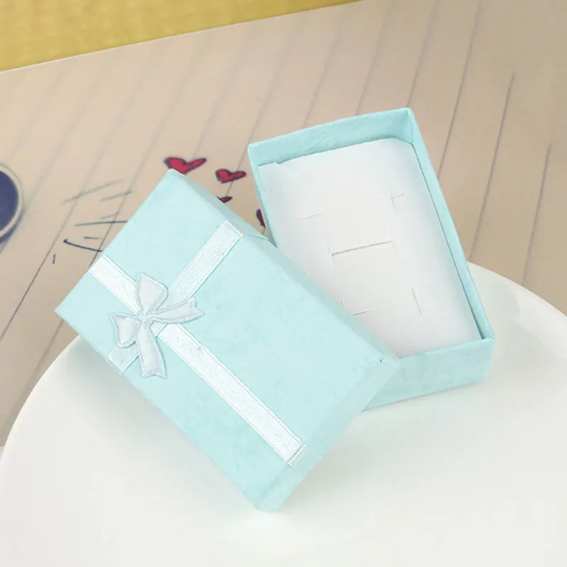 

Fashion Ring Stud Earrings Jewelry Box Necklaces Bow Packaging Organizers Women Gift Box For Jewelry Women Men sieraden doos