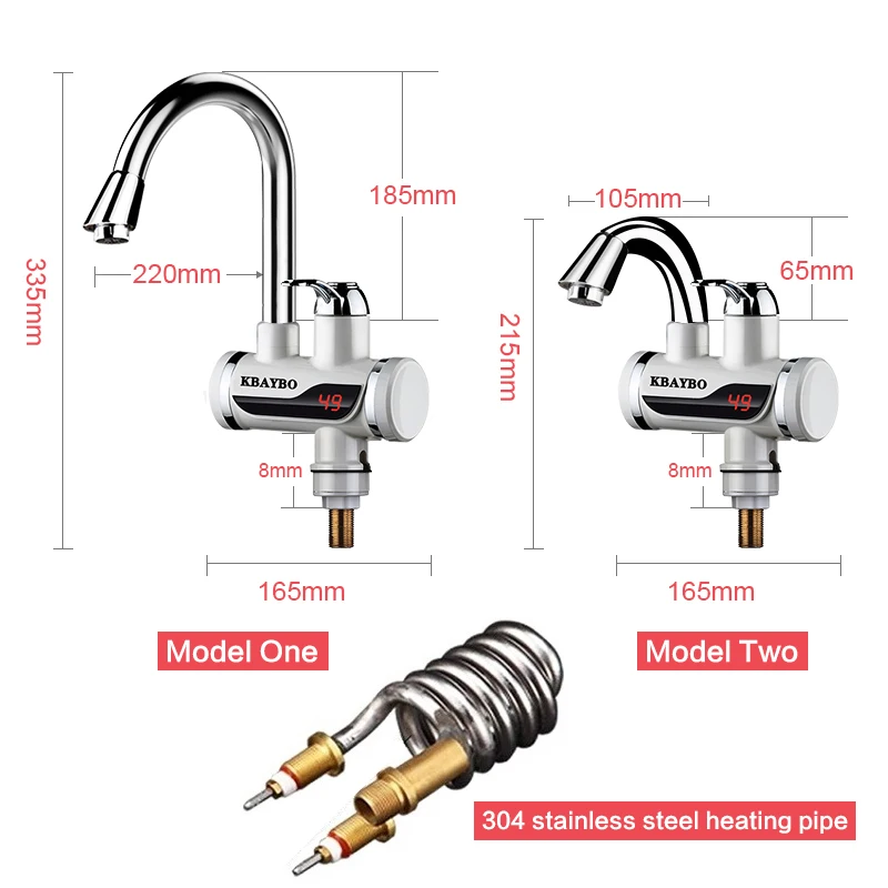 

KBAYBO 3000W EU plug Electric Water Heater Kitchen Instant heater immersion heater Cold Hot Dual-Use