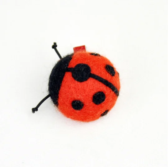 

Шпилька для волос, пчела, божья коровка, гриб вишни, клубника, набор для рукоделия, шерстяной войлок, игла для валяния, декоративное ремесло