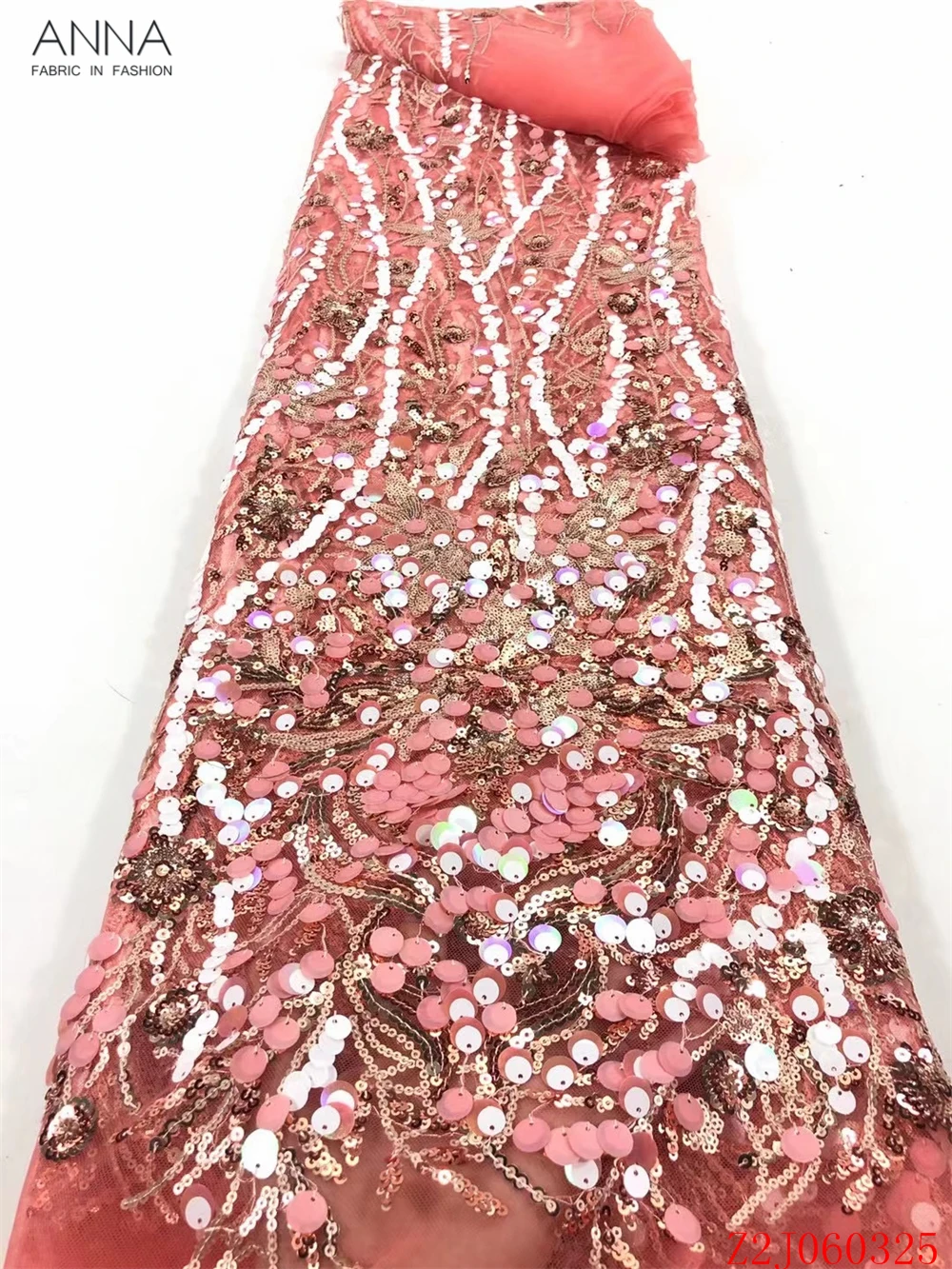 Анна 3d с кружевами и блестками размеры 5 ярдов тюль сетка модные оранжевого цвета