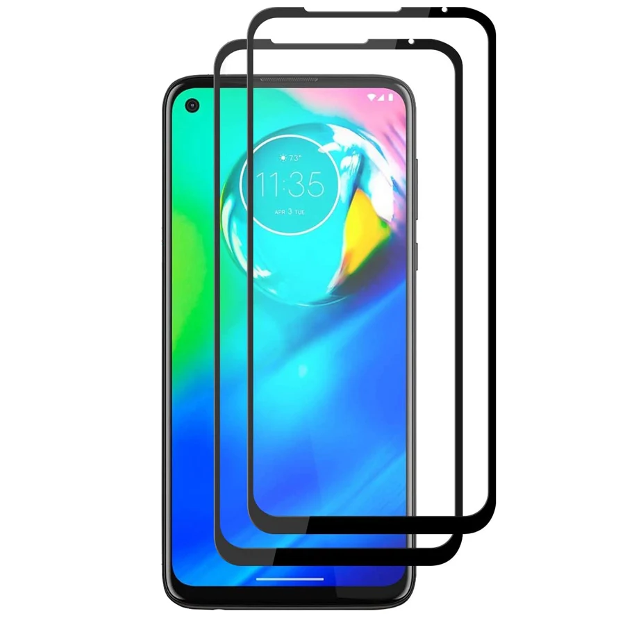 

[2 PACK] Tempered Glass Full Coverage Film Protection Shield Screen Protector for Moto G fast,G Power,G Stylus,G8 Power