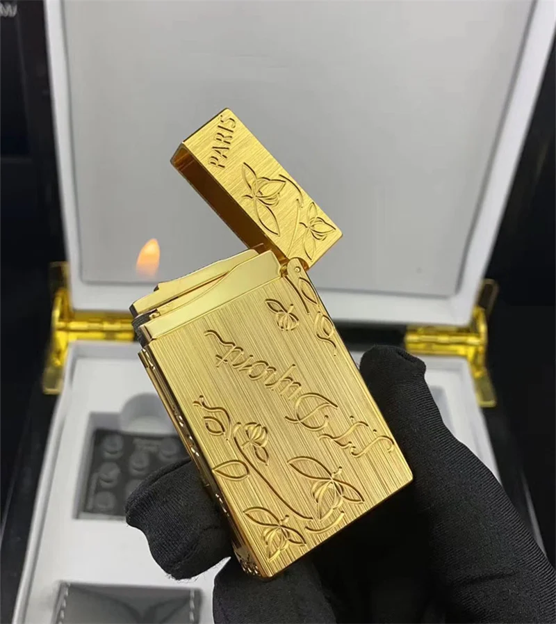 Газовая ветрозащитная Зажигалка S.T для прикуривателя Dupont с ярким звуком! Новый