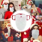 3D Рождественские Украшения Маски Санта-Клауса бороды для взрослых унисекс смешные многоразовые бороды с Санта-Клаусом защитный чехол для лица для рождественской Косплей вечеринки