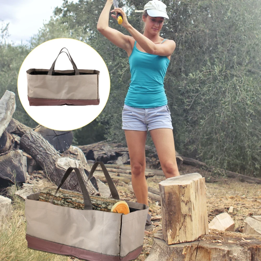 

1pc Practical Firewood Bag High Capacity Firewood Carrier Firewood Carrying Bag