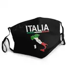 Маска для лица с итальянским флагом, не одноразовая, унисекс, патриотическая защитная маска от пыли, респиратор Приглушает звук рта