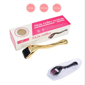 540 игл, микро-иглы, Дерма-ролик, медицинская терапия, кожа, 0,2 мм0,25 мм0,3 мм, длина иглы, инструмент для ухода за телом, золото, серебро