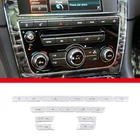 Автомобильный Центральный Кондиционер, мультимедийная кнопка, крышка, наклейка для Jaguar XJ XJL 2013-2015, автомобильные аксессуары для интерьера