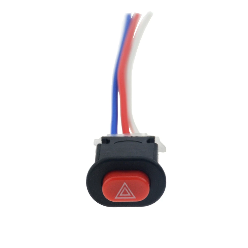 12V мотоциклов переключатель аварийный светильник переключатель Аварийная сигнализация Предупреждение лампы аварийного сигнала проблесковый маячок с 3 провода встроенный замок