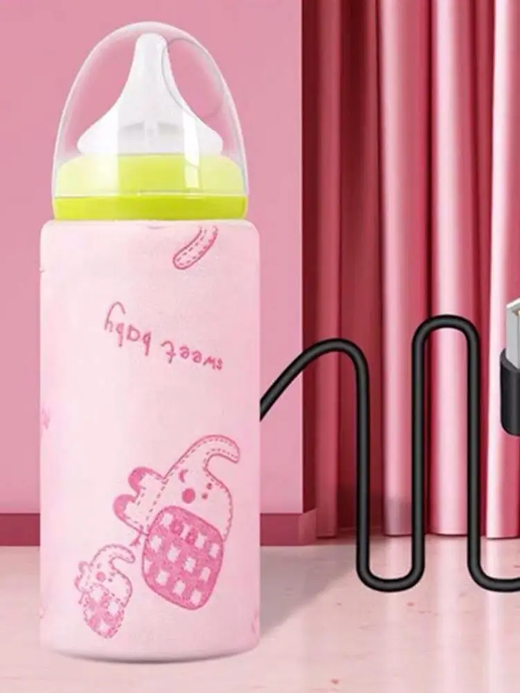

USB Insulation Baby Bottle Warmer Glass Wide Mouth PPSU Drop Resistant Constant Temperature Travel Quick Flush Milk