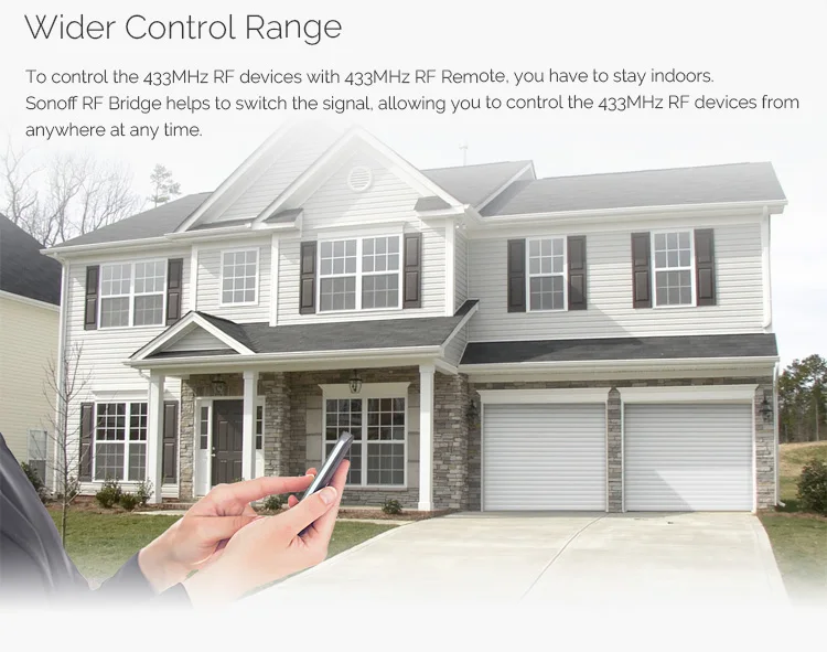 

Sonoff 433MHz RF Bridge Wifi Intelligente Home Switch DIY Timer with remote control Smart Home Assistant works with eWelink App