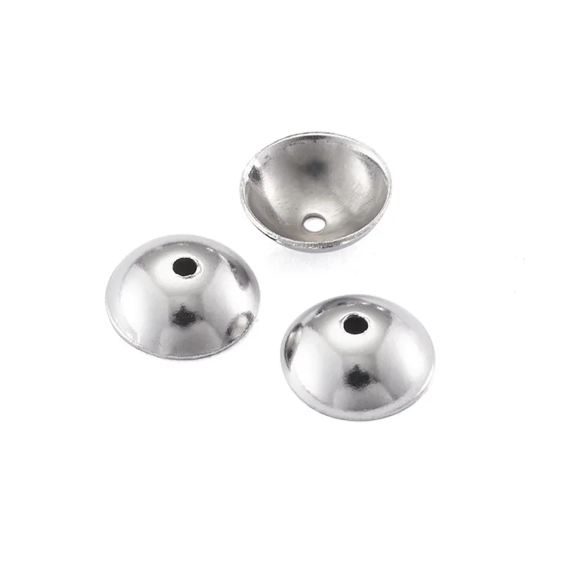 100 шт. круглые бусины из нержавеющей стали 304 4 мм 6 мм|bead caps|stainless steel beads capssteel |