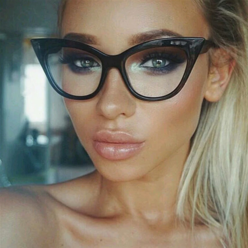 Новые Сексуальные оптические очки кошачий глаз женские прозрачные дизайнерские