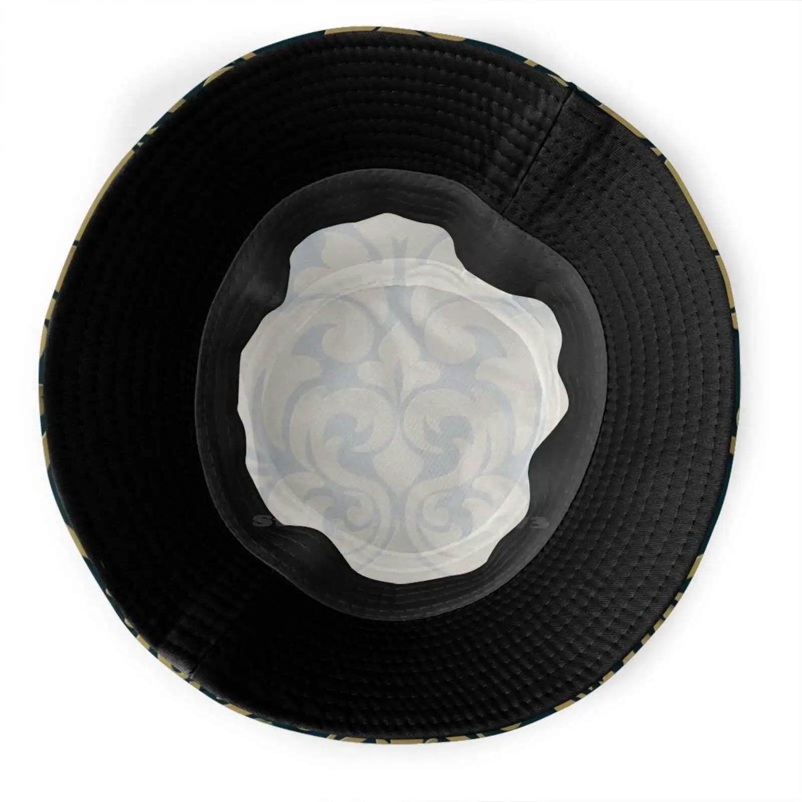 

Luxury Gold Ornament Pattern Fishing Hunting Climbing Cap Fisherman Hats Gold Floral Ornament Texture Blue Floral Texture Gold