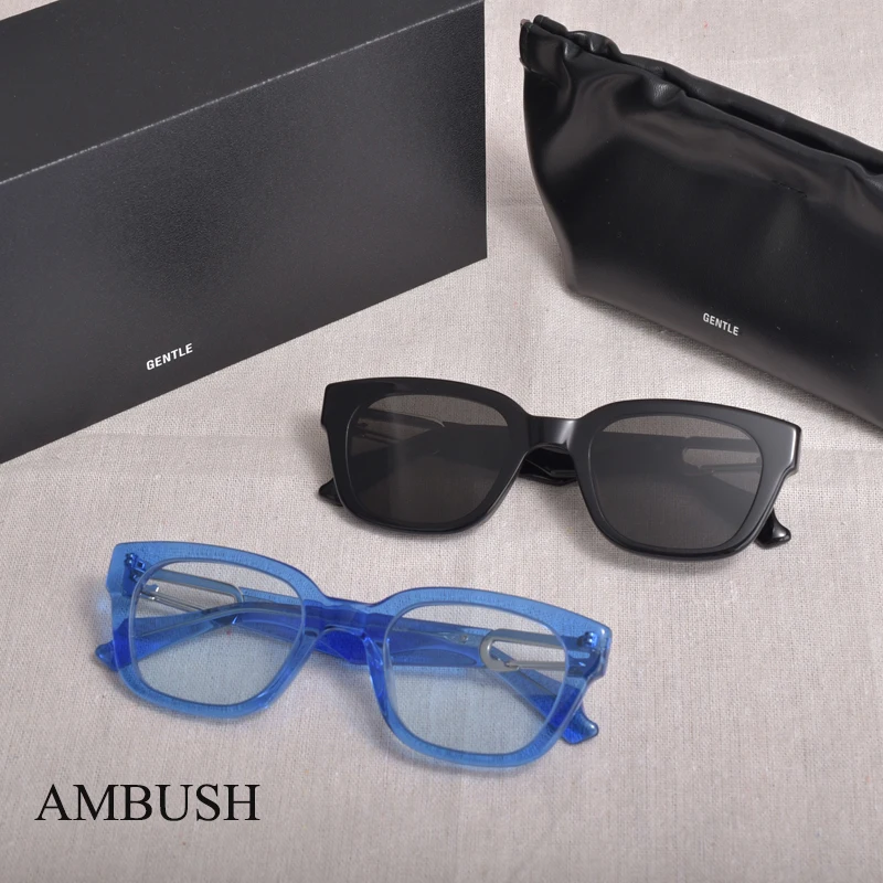 

2021 Роскошные Брендовые женские и мужские солнцезащитные очки, нежные Квадратные Солнцезащитные очки с засадкой для женщин и мужчин, Aceate UV400 ...