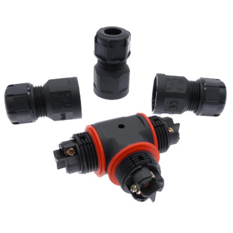 

IP67/IP68 Waterproof connector T Shape 2/3Pin Cable Wire Gland Sleeve connector quick connect waterproof connector