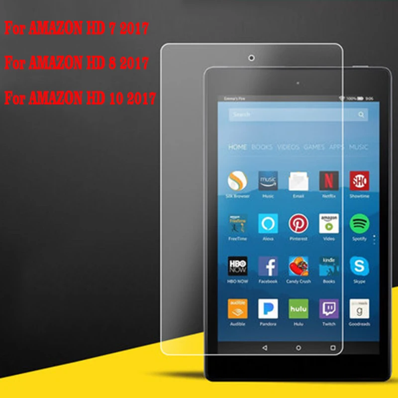 2 шт 2.5D Закаленное Стекло 9H Защитная пленка для экрана Amazon Kindle Fire HD 7 8 9 2017 HD10 HD8 HD7